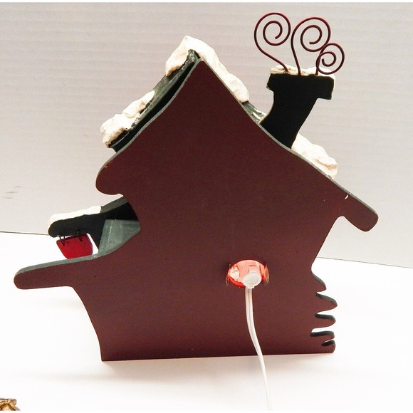 Kurt Adler Snowtown Village Claus & Co Workshop Lighted House With Santa Claus - Picture 7 of 13